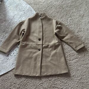 Old Navy Tan Short Trench Coat with Stand Collar